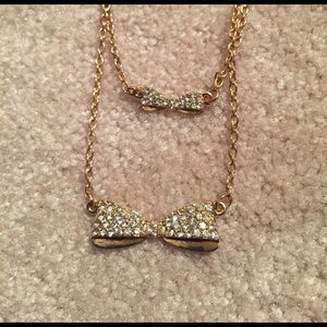 🦩Diamond baby-doll bow necklace